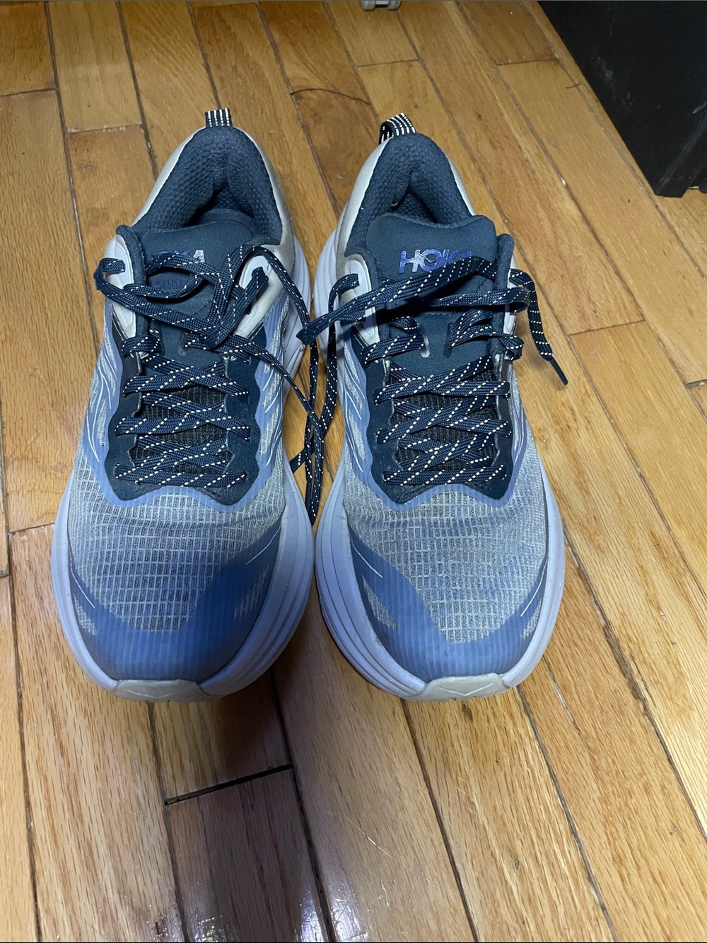 Hoka Gray and Navy mens Running Shoes 10.5 bondi 8
